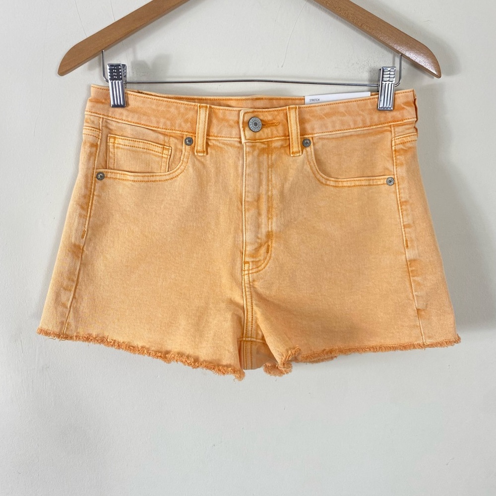 NEW American Eagle Mom Shorts Raw Hem in Orange - 6